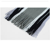 Winter designer scarf men striped cotton scarf female & male brand shawl wrap knit cashmere bufandas Striped scarf with tassels-BUFANDA-FOREVER KRN