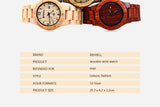 Bewell ZS-W086B Luxury Brand Wood Watch Men Analog Quartz Movement Date Waterproof Wooden Watches Male Wristwatches relogio