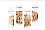 Bewell ZS-W086B Luxury Brand Wood Watch Men Analog Quartz Movement Date Waterproof Wooden Watches Male Wristwatches relogio