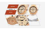 Bewell ZS-W086B Luxury Brand Wood Watch Men Analog Quartz Movement Date Waterproof Wooden Watches Male Wristwatches relogio