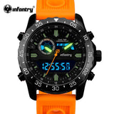 INFANTRY Men Watches Analog Quartz Wristwatch Waterproof Chronograph Auto Date Sports Watch Relogio Masculino 2017 New Fashion