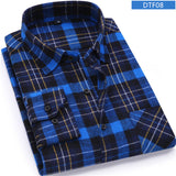 Men Flannel Plaid Shirt 100% Cotton 2017 Spring Autumn Casual Long Sleeve Shirt Soft Comfort Slim Fit Styles Brand Man Clothes-CAMISAS-FOREVER KRN