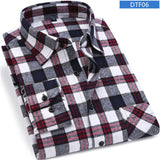 Men Flannel Plaid Shirt 100% Cotton 2017 Spring Autumn Casual Long Sleeve Shirt Soft Comfort Slim Fit Styles Brand Man Clothes-CAMISAS-FOREVER KRN