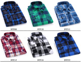 Men Flannel Plaid Shirt 100% Cotton 2017 Spring Autumn Casual Long Sleeve Shirt Soft Comfort Slim Fit Styles Brand Man Clothes-CAMISAS-FOREVER KRN