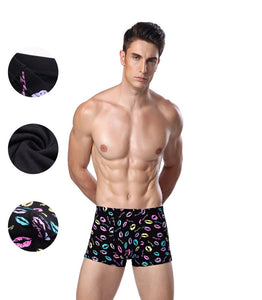 4pcs/lot High Quality Print Underwear Men Boxer Shorts Fashion Mid Waist U Convex Pouch Boxers Sexy Comfort Cueca Men Trunks-BOXER-FOREVER KRN