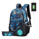 Raged Sheep Student Backpack School Bags Boys Luminous Animation USB Backpack Charge Changeover Joint Teenager Computer Bag-MOCHILAS Y BOLSOS-FOREVER KRN