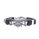 2017 Skeleton Skull Star Eye Punk Gothic Rock Leather Belt Buckle Bracelets For Women Men Bracelets & Bangles-BRACELETS-FOREVER KRN