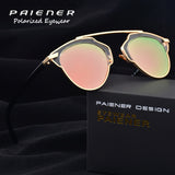 polarized driving glasses men sun glasses round cat eye sunglasses women Brand design Metal frame uv400 eyewear oculos de sol