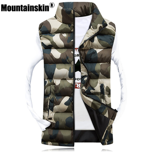 Mountainskin Men's Camouflage Vest Winter Men Jacket Sleeveless Casual Male Female Camo Waistcoat Slim Fit Brand Clothing SA031-VEST-FOREVER KRN