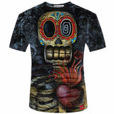 3D Men T shirt 2017 New Fashion Brand Men's Skull 3D Printed T shirt Plus Size S-5XL Funny Print Men Clothes Camiseta Masculino-PLAYERAS-FOREVER KRN