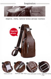 2017 new arrived Men's casual Shoulder PU leather Crossbody Bags travel Chest pack Messenger bag With USB Interface-MOCHILAS Y BOLSOS-FOREVER KRN