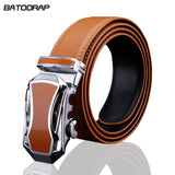 New 2017 High quality real leather belt men Automatic belts luxury Brand Fashion brand designer belts men Silver black belt