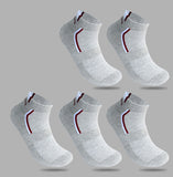 5 Pairs/lot Men Socks Stretchy Shaping Teenagers Short Sock Suit for All Season Non-slip Durable Male Socks Hosiery