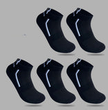 5 Pairs/lot Men Socks Stretchy Shaping Teenagers Short Sock Suit for All Season Non-slip Durable Male Socks Hosiery