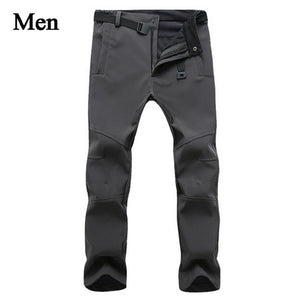 LOMAIYI Stretch Waterproof Casual Pants Men Winter Warm Fleece Shark Skin Trousers Male Black Sweatpants Men's Work Pants,AM054