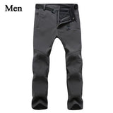 LOMAIYI Stretch Waterproof Casual Pants Men Winter Warm Fleece Shark Skin Trousers Male Black Sweatpants Men's Work Pants,AM054