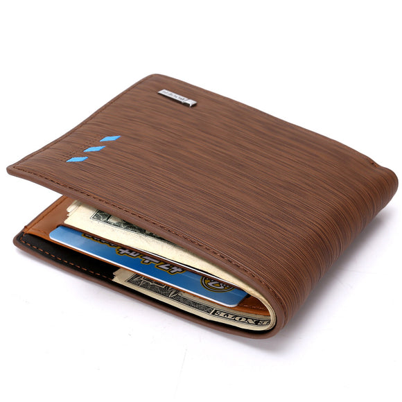 Famous brand bogesi short man wallet pu leather men's purse card holder for male 2 colors