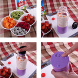 500ml Portable Juicer Cup USB Rechargeable Electric Automatic Bingo Vegetables Fruit Juice Maker Cup Blender Mixer Bottle-THERMO-FOREVER KRN