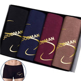 4pcs/lot High Quality Print Underwear Men Boxer Shorts Fashion Mid Waist U Convex Pouch Boxers Sexy Comfort Cueca Men Trunks-BOXER-FOREVER KRN