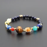 Universe Galaxy the Eight Planets in the Solar System Guardian Star Natural Stone Beads Bracelet Bangle for Women & Men Gift-BRACELETS-FOREVER KRN