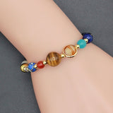 Universe Galaxy the Eight Planets in the Solar System Guardian Star Natural Stone Beads Bracelet Bangle for Women & Men Gift-BRACELETS-FOREVER KRN