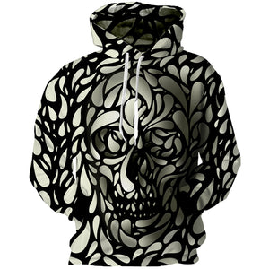 Cloudstyle 2017 New Skulls 3D Hoodies Men 3D Spot Skull Print Hooded Sweatshirts Longsleeve Crewneck Hat Pullover Hot Design-SUDADERAS-FOREVER KRN