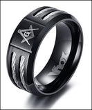 Vnox Men's Rudder and Anchor Ring Cool Black Stainless Steel Wia Rings for Men Jewelry free free dropshipping-ANILLOS-FOREVER KRN