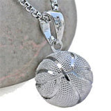 3D American Football Ball Pendant Necklace Men Sports Charm Football Games Necklace Hip Hop Jewelry Stainless Steel Chain-COLLARES-FOREVER KRN