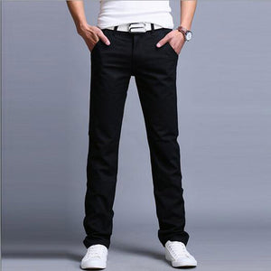 Business Casual Style Pants 9 Colors Spring Summer winter Men Cotton Slim Straight Trousers Casual Pants Multicolor Men Pants