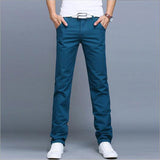 Business Casual Style Pants 9 Colors Spring Summer winter Men Cotton Slim Straight Trousers Casual Pants Multicolor Men Pants