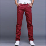 Business Casual Style Pants 9 Colors Spring Summer winter Men Cotton Slim Straight Trousers Casual Pants Multicolor Men Pants