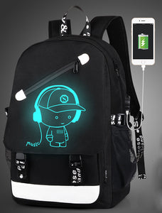 Raged Sheep Boys School Backpack Student Luminous Animation USB Charge Changeover Joint School Bags Teenager anti-theft backpack-MOCHILAS Y BOLSOS-FOREVER KRN