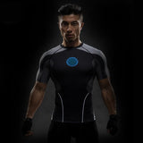 Short Sleeve 3D T Shirt Men T-Shirt Male Crossfit Tops Captain America Superhero Superman tshirt Men Fitness Compression Shirt-PLAYERAS-FOREVER KRN