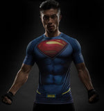 Short Sleeve 3D T Shirt Men T-Shirt Male Crossfit Tops Captain America Superhero Superman tshirt Men Fitness Compression Shirt-PLAYERAS-FOREVER KRN