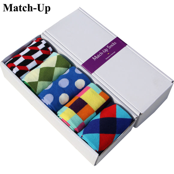 Match-Up Free Shipping combed cotton brand men socks,colorful dress socks (5 pairs / lot ) no gift box-CALCETINES-FOREVER KRN