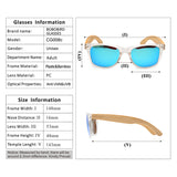 BOBO BIRD Clear Color Wood Bamboo Sunglasses Women's Bamboo Polarized Sunglasses With UV 400 Protection