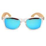 BOBO BIRD Clear Color Wood Bamboo Sunglasses Women's Bamboo Polarized Sunglasses With UV 400 Protection