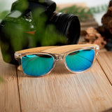 BOBO BIRD Clear Color Wood Bamboo Sunglasses Women's Bamboo Polarized Sunglasses With UV 400 Protection