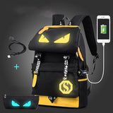 Raged Sheep School Backpack Men Laptop anti-theft Backpack Boys Luminous Animation USB Backpack Charge Changeover Joint Bag-MOCHILAS Y BOLSOS-FOREVER KRN