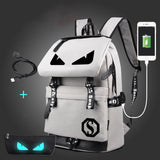 Raged Sheep School Backpack Men Laptop anti-theft Backpack Boys Luminous Animation USB Backpack Charge Changeover Joint Bag-MOCHILAS Y BOLSOS-FOREVER KRN