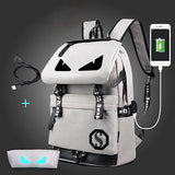 Raged Sheep School Backpack Men Laptop anti-theft Backpack Boys Luminous Animation USB Backpack Charge Changeover Joint Bag-MOCHILAS Y BOLSOS-FOREVER KRN