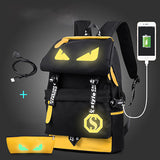 Raged Sheep School Backpack Men Laptop anti-theft Backpack Boys Luminous Animation USB Backpack Charge Changeover Joint Bag-MOCHILAS Y BOLSOS-FOREVER KRN