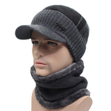 AETRUE Winter Hats Skullies Beanies Hat Winter Beanies For Men Women Wool Scarf Caps Balaclava Mask Gorras Bonnet Knitted Hat-BUFANDA-FOREVER KRN