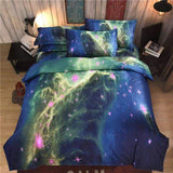 3d Galaxy Bedding Set Twin/Queen Universe Outer Space Themed pillowcase duvet cover flat Sheet 2PCS/3pcs/4pcs Duvet Cover Set-COBERTOR-FOREVER KRN