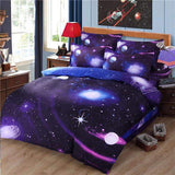 3d Galaxy Bedding Set Twin/Queen Universe Outer Space Themed pillowcase duvet cover flat Sheet 2PCS/3pcs/4pcs Duvet Cover Set-COBERTOR-FOREVER KRN