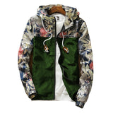 Grandwish Floral Bomber Jacket Men Hip Hop Slim Fit Flowers Pilot Bomber Jacket Coat Men's Hooded Jackets Plus Size 4XL , PA571