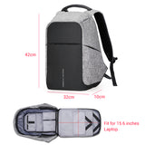 Multifunction USB charging Men 15inch Laptop Backpacks For Teenager Fashion Male Mochila Leisure Travel backpack anti thief-MOCHILAS Y BOLSOS-FOREVER KRN