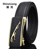 Men's Belt Leather Famous brand Designers high quality Luxury Wide 3.5CM Metal automatic buckle Waist strap Hombre male Fashion