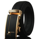 Men's Belt Leather Famous brand Designers high quality Luxury Wide 3.5CM Metal automatic buckle Waist strap Hombre male Fashion