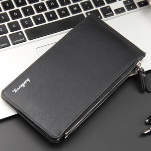 Baellerry New Limited PU Leather Wallet Slim Men Wallets Portefeuille Homme Card Holder Male Cuzdan Rfid wallet Black Long Purse-BILLETERAS-FOREVER KRN